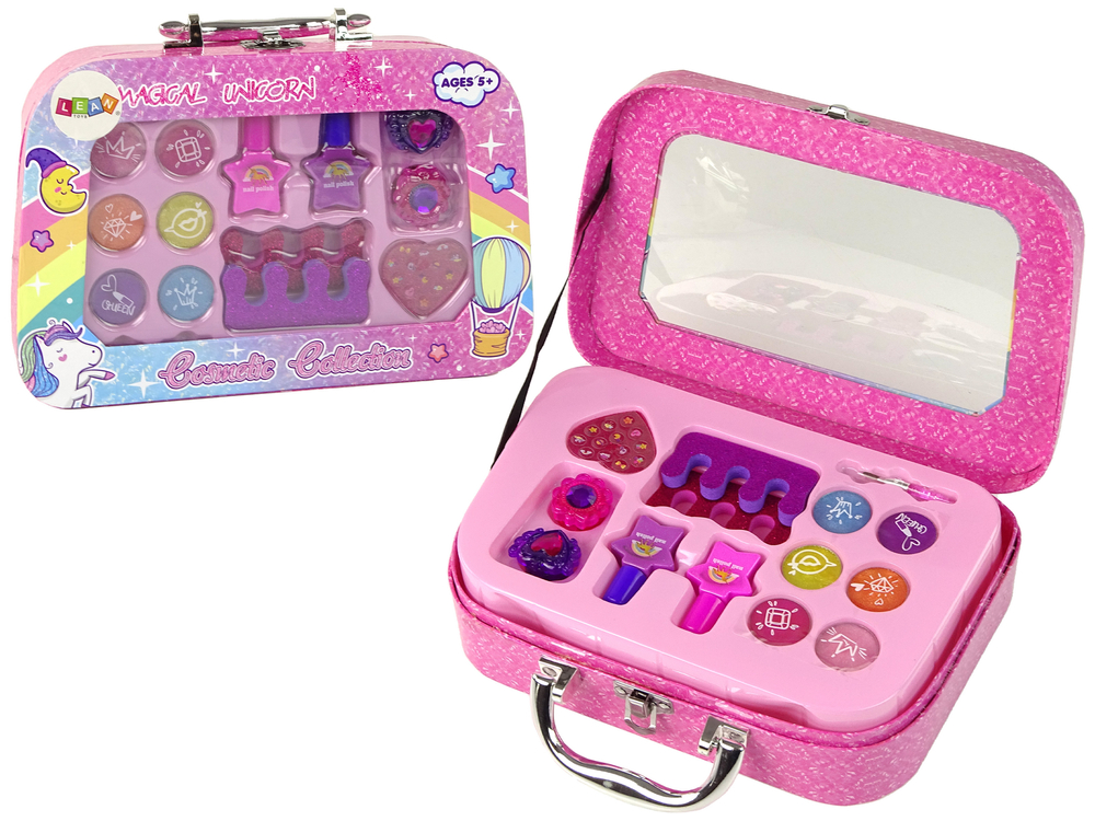 Makeup and Nail Set in Suitcase Pink