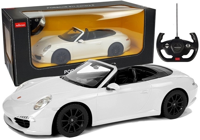 Mašīna ar pulti Porsche 911 Carrera S Rastar 1:12 White