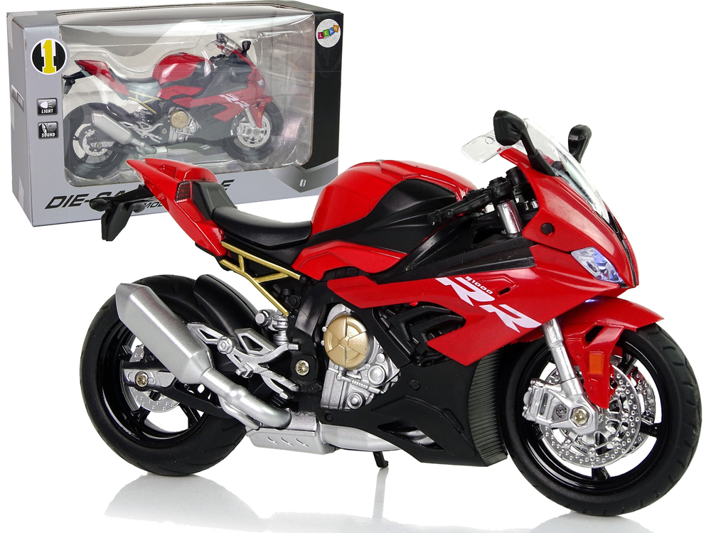 Motorbike Model BMW S1000RR Red Sounds Lights