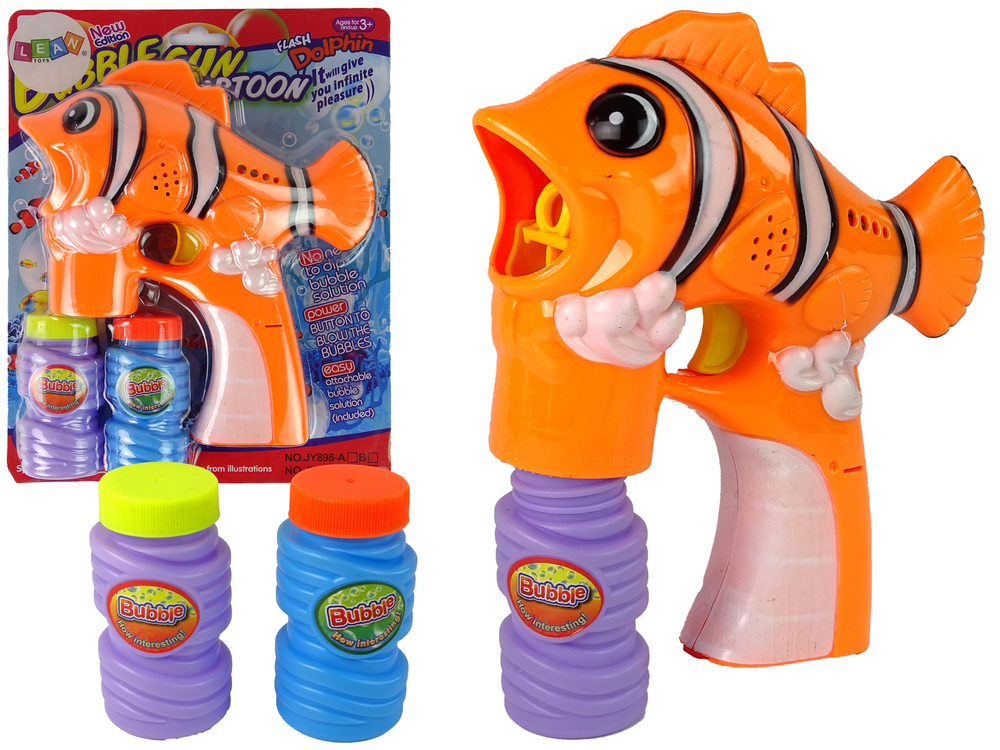 Orange Fish Soap Bubble Machine