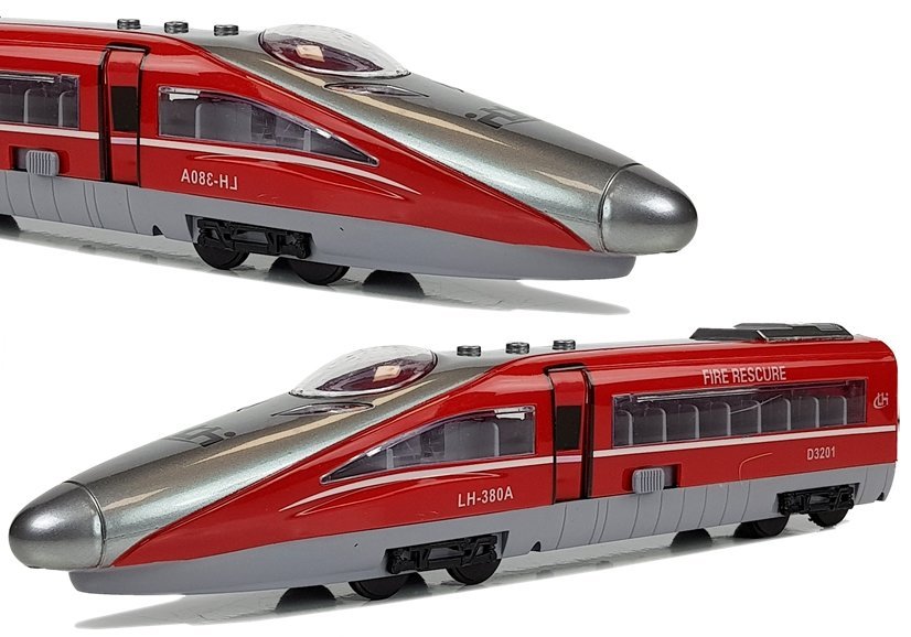 Pendolino Spring Powered Train Red with Sound and Lights