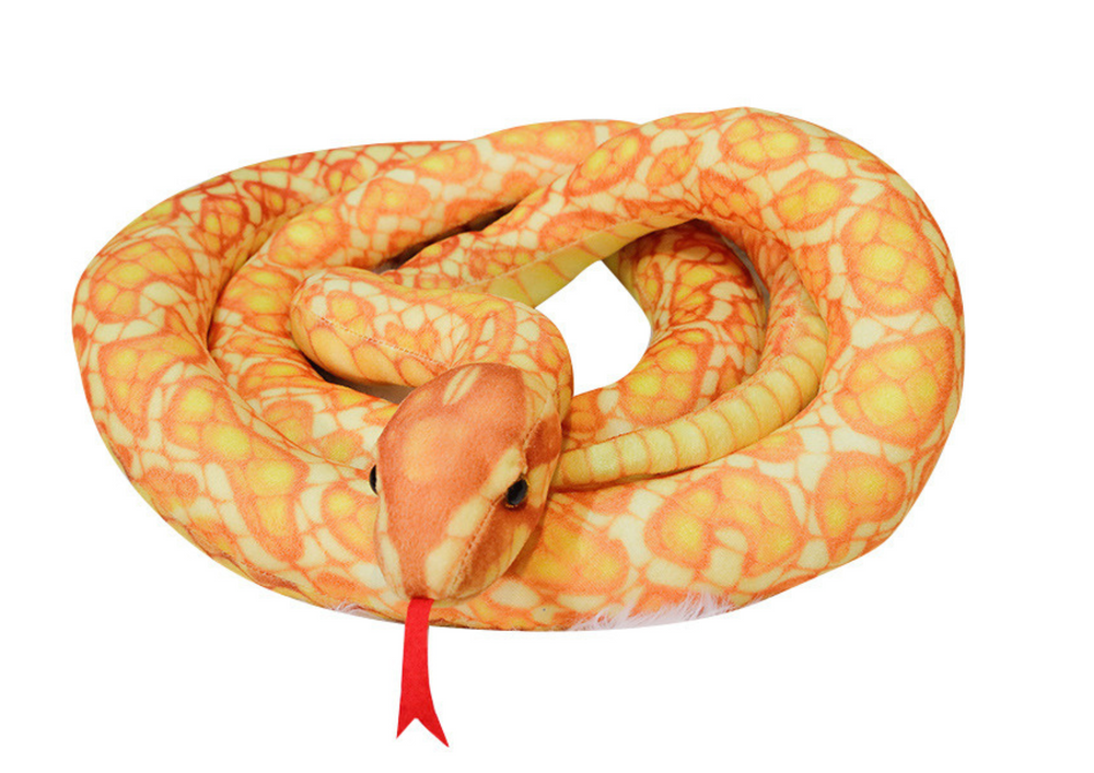 Plush Golden Snake Mascot 200 cm