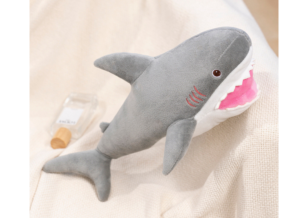 Plush Shark Mascot Cuddly Toy 50cm Gray