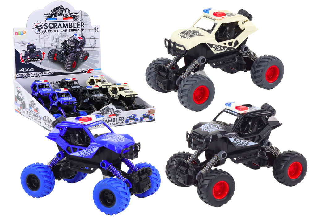 Police Car Friction Drive 3 Off-Road Colors