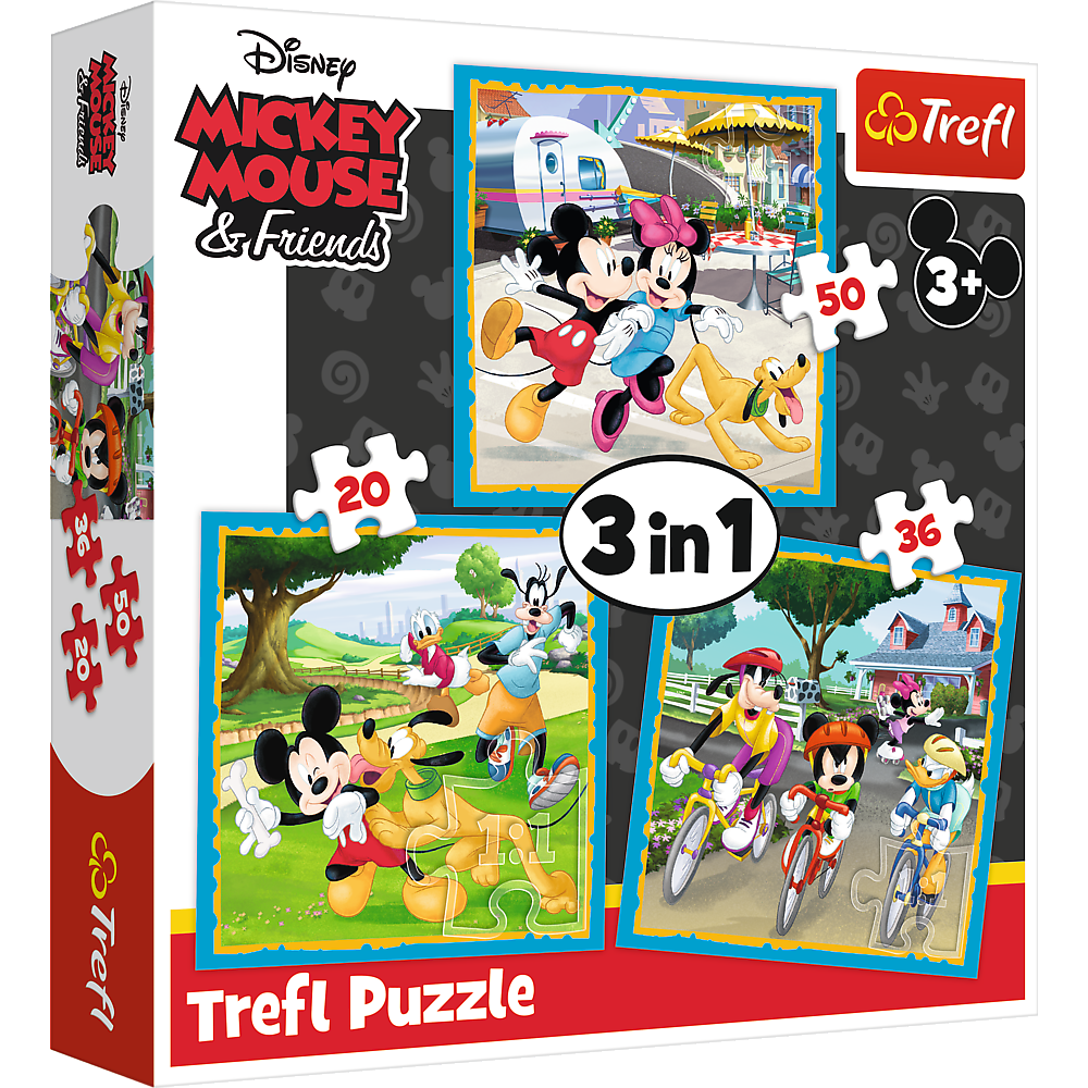 Puzzle - "3in1" - Mickey Mouse with friends Trefl 34846