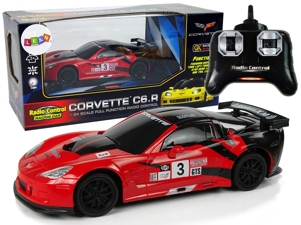 Radiovadāmā mašīna ar pulti Corvette C6.R Red