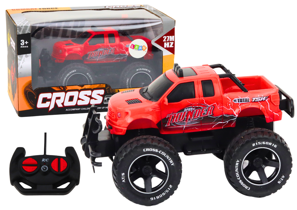 Radiovadāmā mašīna ar pulti Off-Road Car 1:18 Red