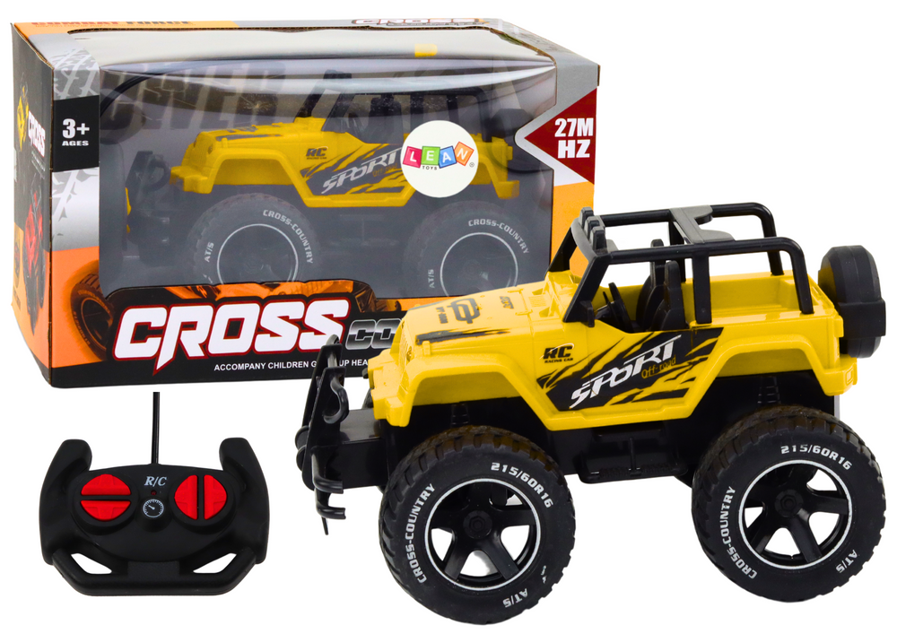 Radiovadāmā mašīna ar pulti Off-Road Car Yellow