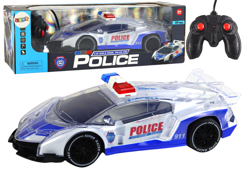 Radiovadāmā mašīna ar pulti Police Sports Car