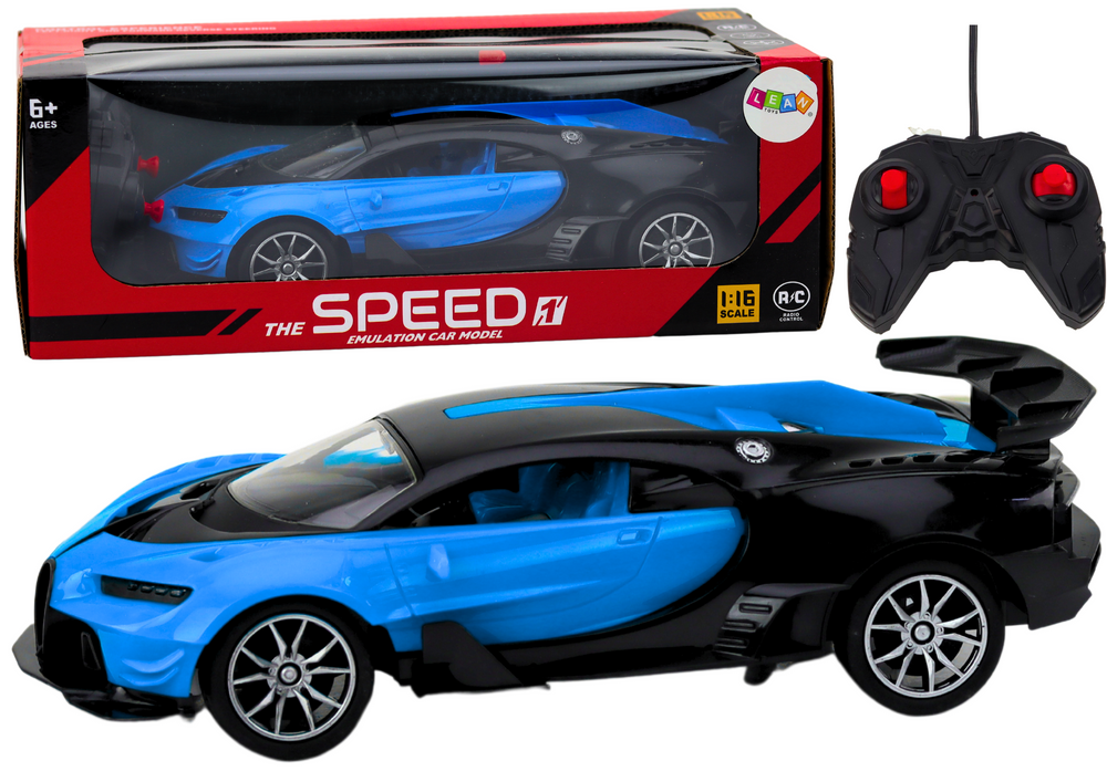 Radiovadāmā mašīna ar pulti Sports Car 1:16 Blue