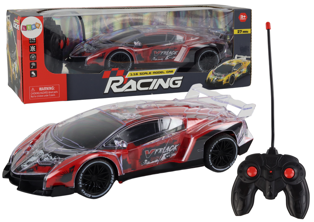 Radiovadāmā mašīna ar pulti Sports Car Racing Red