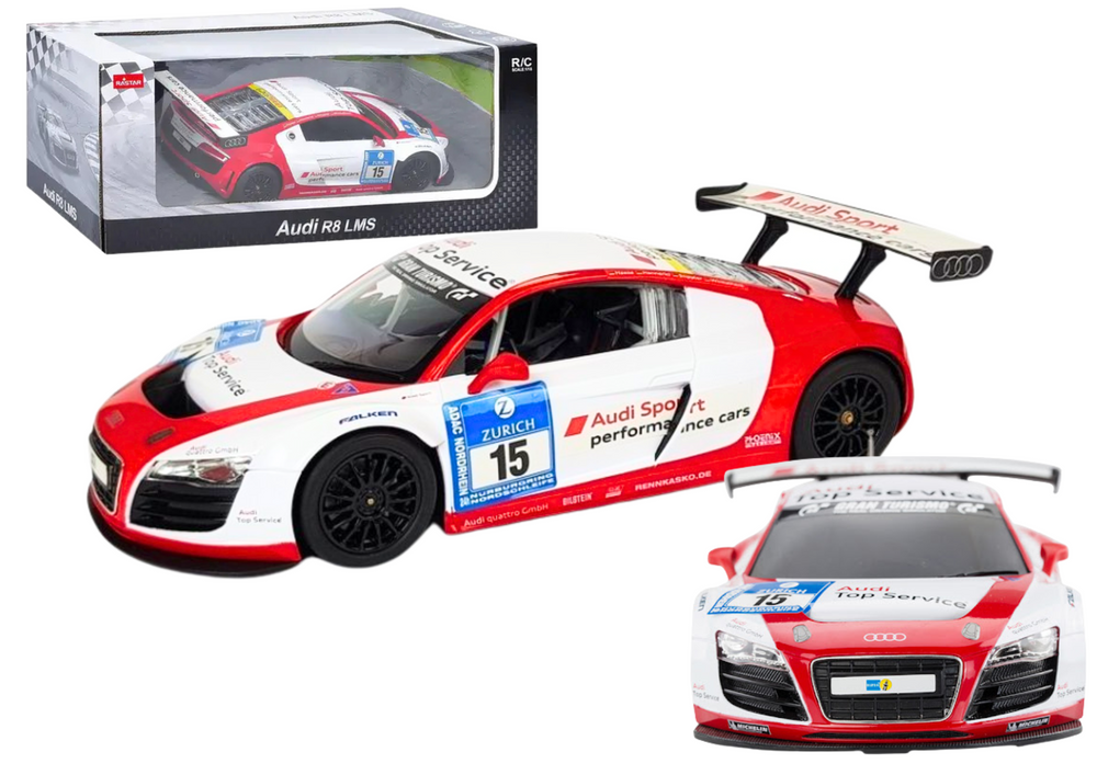 Radiovadāmā mašīna AUDI R8 LMS White