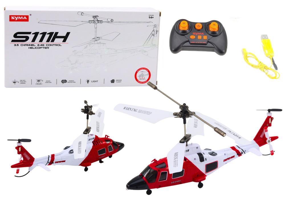 Radiovadāms helikopters Gyroscope Syma S111H Red