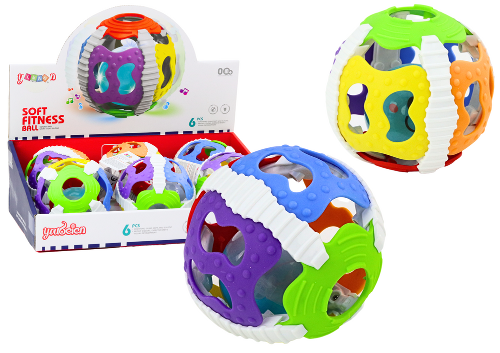 Sensory Ball For Babies, Rubber, Lights, Sounds, Colorful