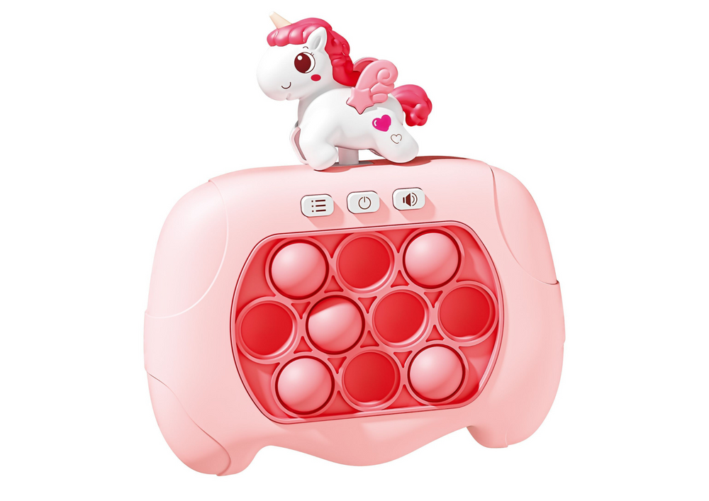 Sensory Game Unicorn Pop It Battery Powered Lights Sounds Pink