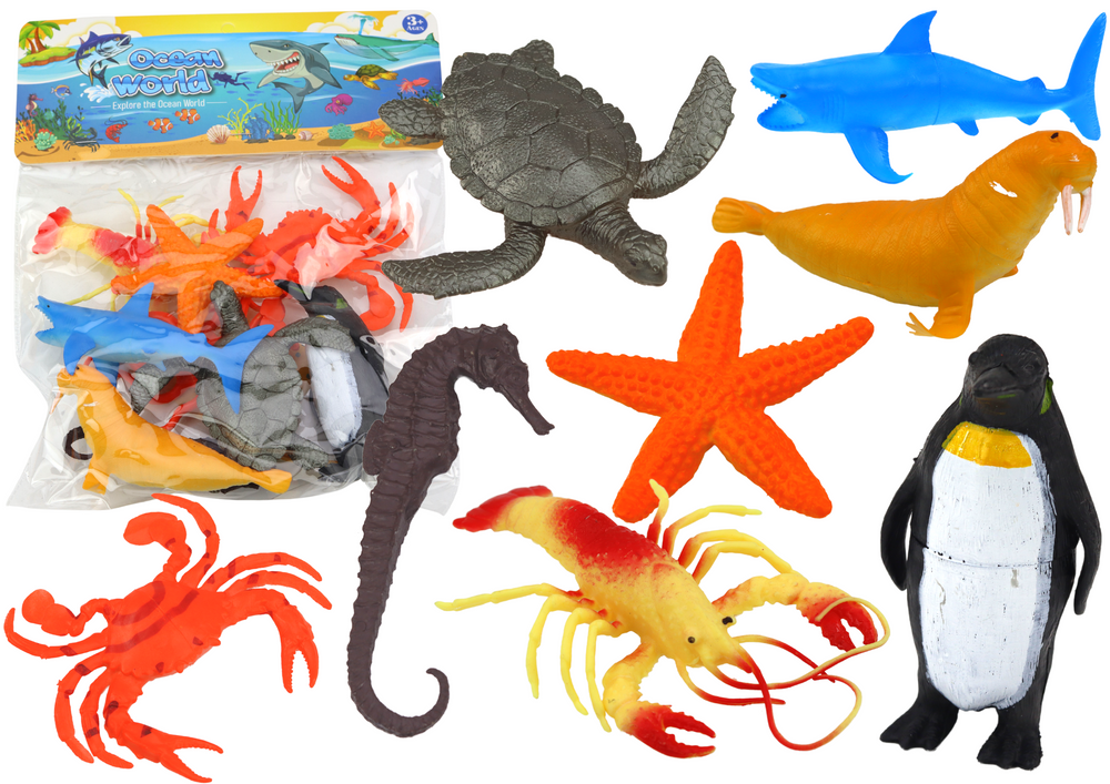 Set of 10 Underwater Sea Animal Figures