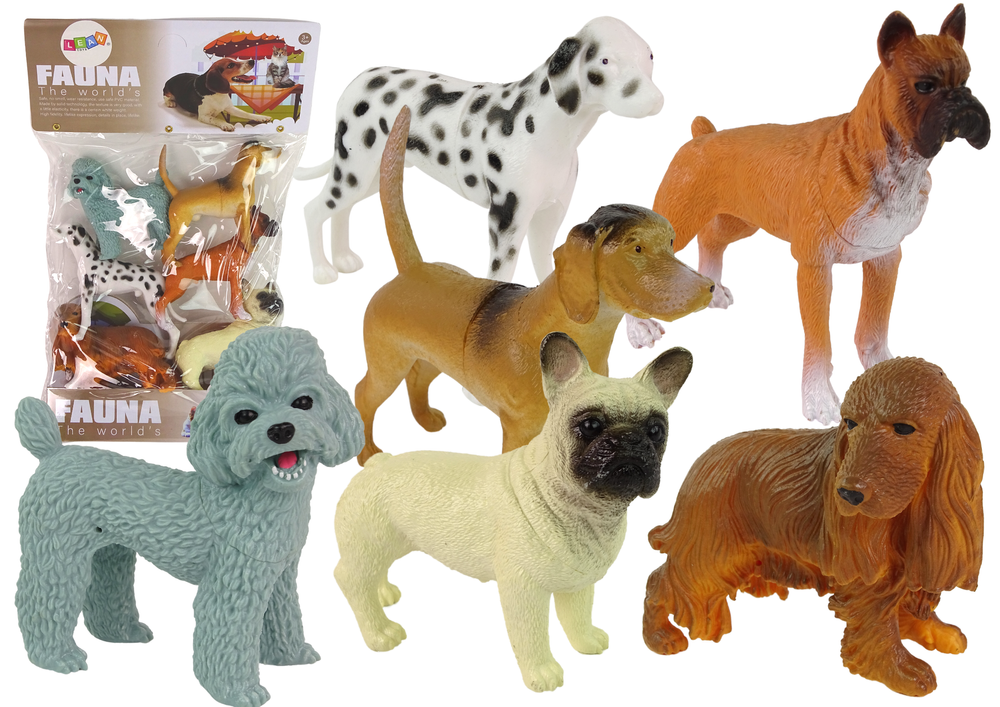 Set of 6 Dog Figurines Dog Breed Figures