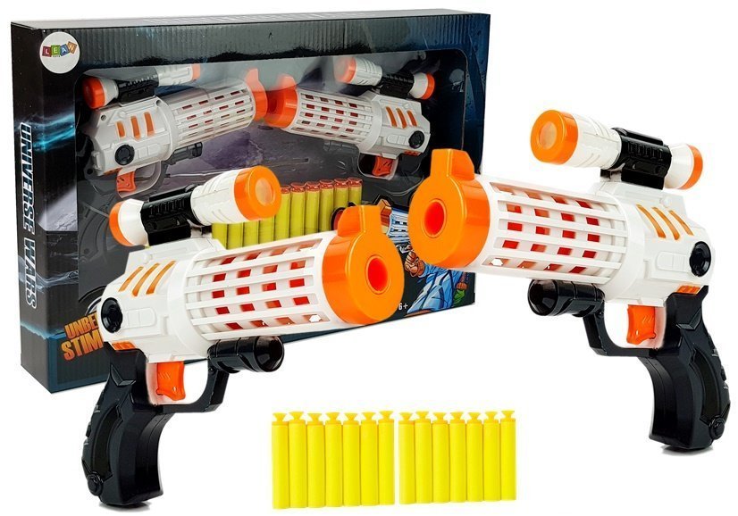 Set of guns + foam cartridges suction cups