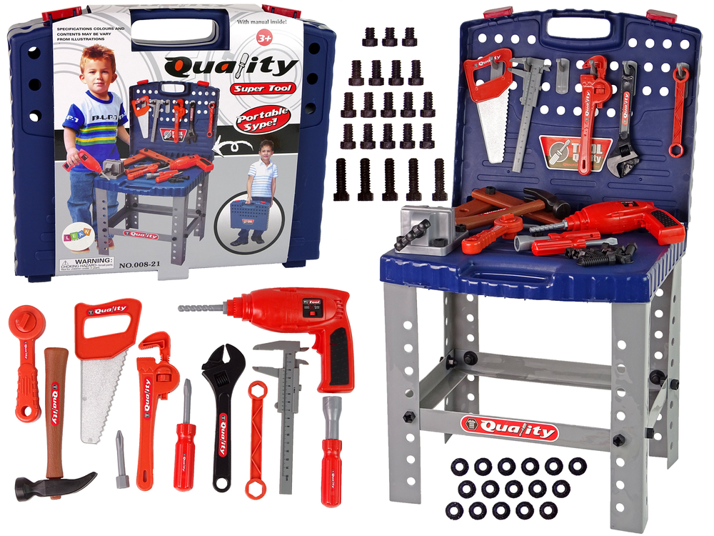 Set of Quality Tool for Children with a Case Driller Workbench