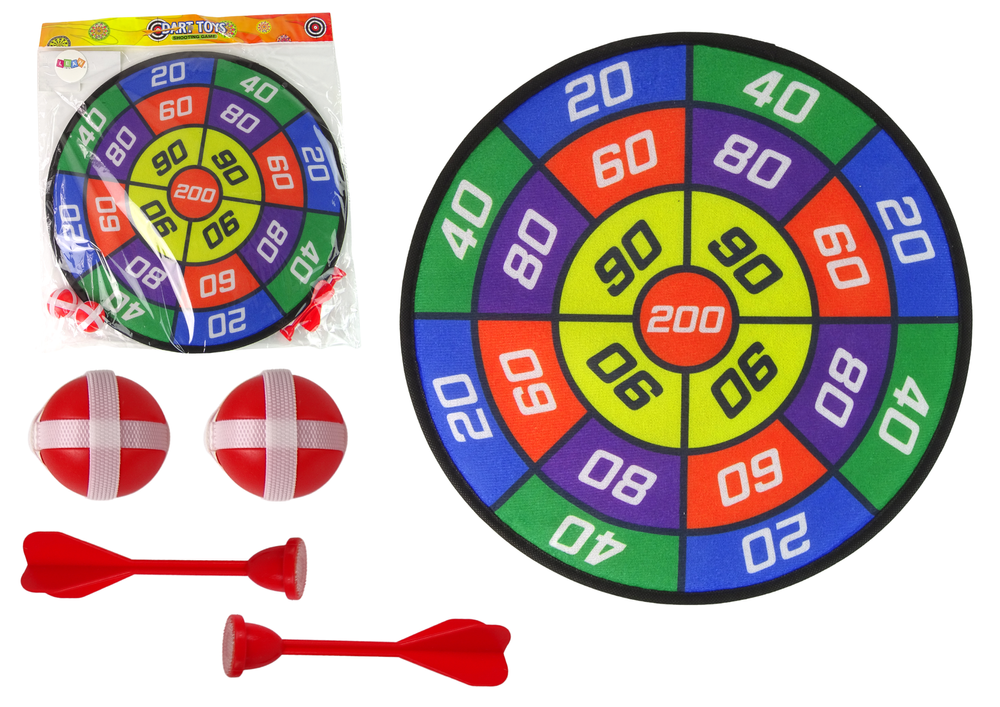 Shield Dart Game + Darts and Velcro balls