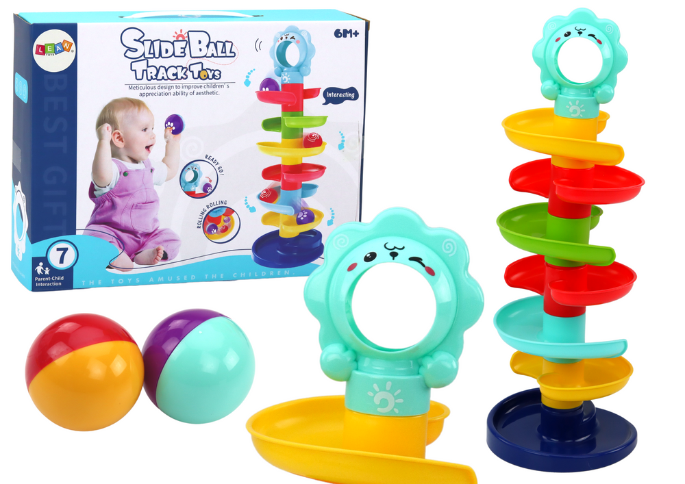 Slide Ball Run Colorful Spiral Tower