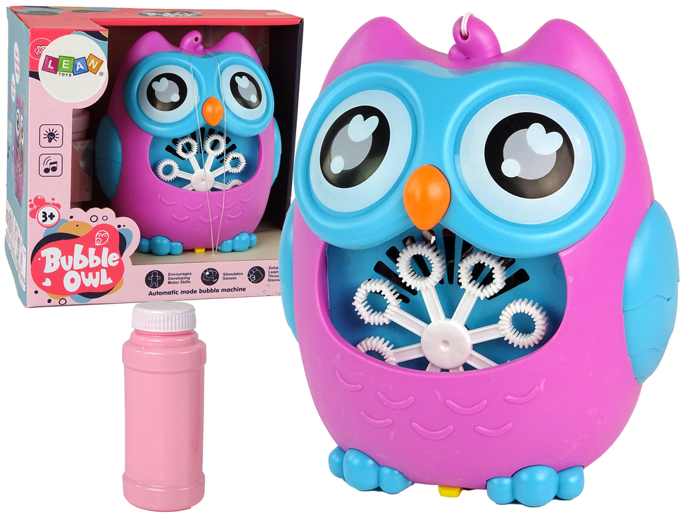 Soap Bubble Machine Owl Sound Pink