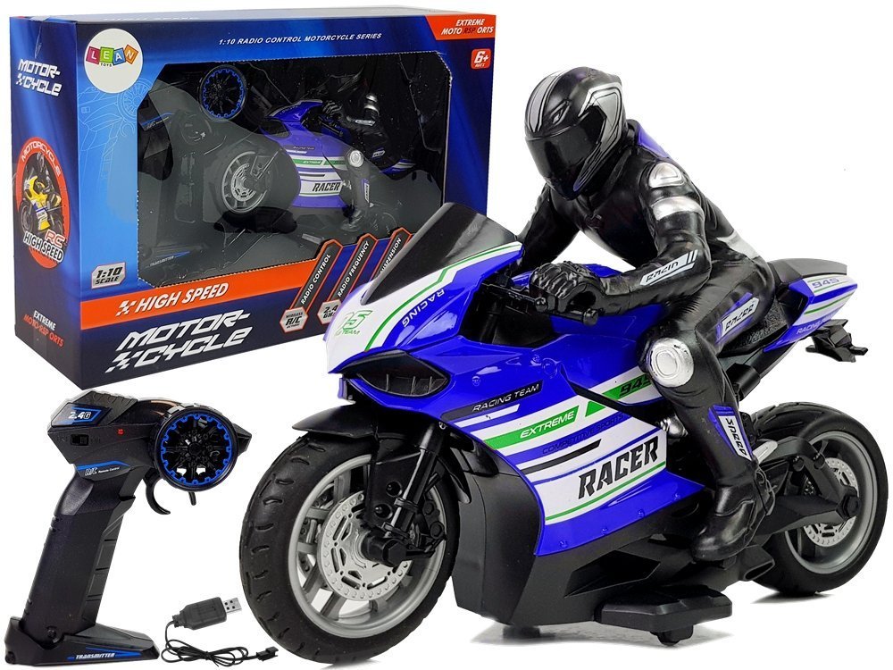 Sporta motocikls ar pulti Blue