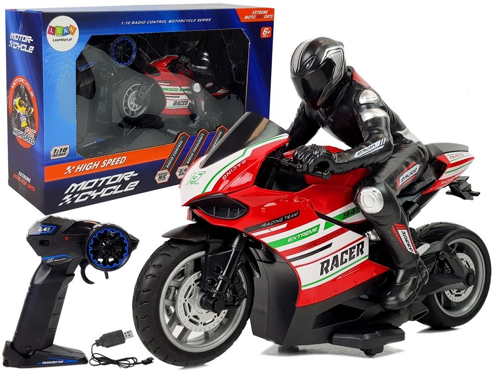 Sporta motocikls ar pulti Red