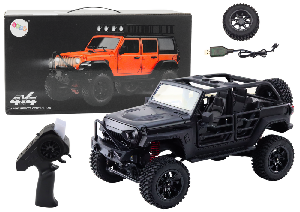 Tālvadības Automašīna 4x4 Off-Road Vehicle RC 2.4G 4x4 Drive Black