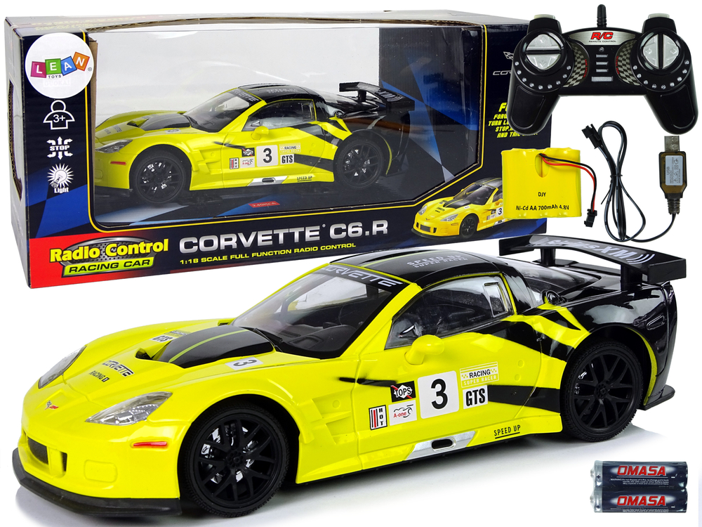 Tālvadības mašīna Corvette C6.R Yellow