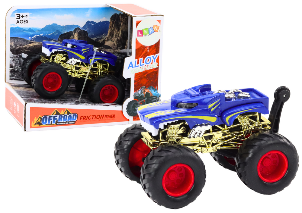 Toy Car Off-Road Vehicle Big Rubber Wheels Blue