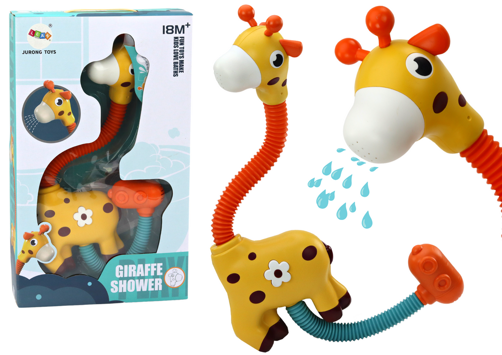 Yellow Giraffe Bath Toy Shower Sprinkler