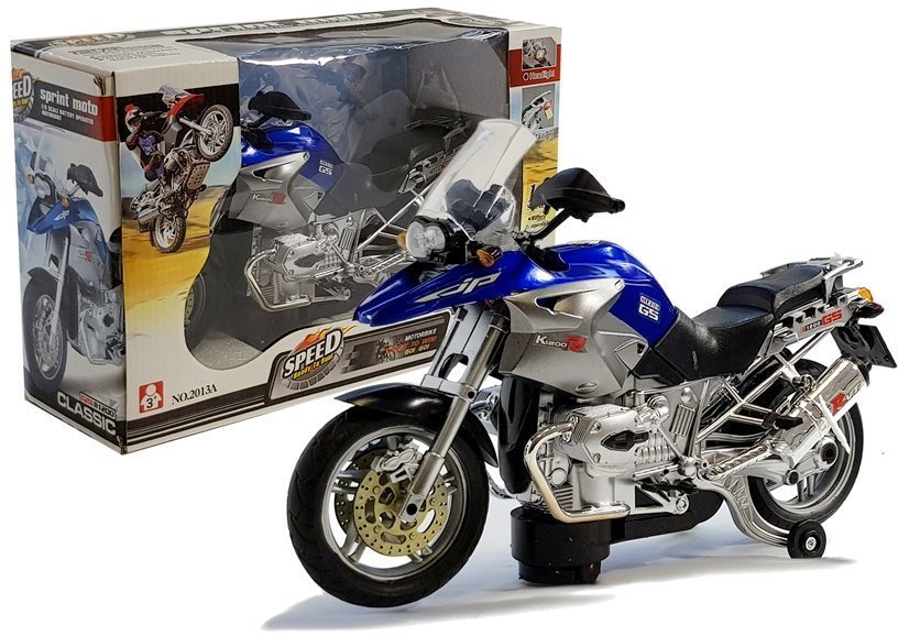 Battery-operated Motorcycle with Lights and Music Blue