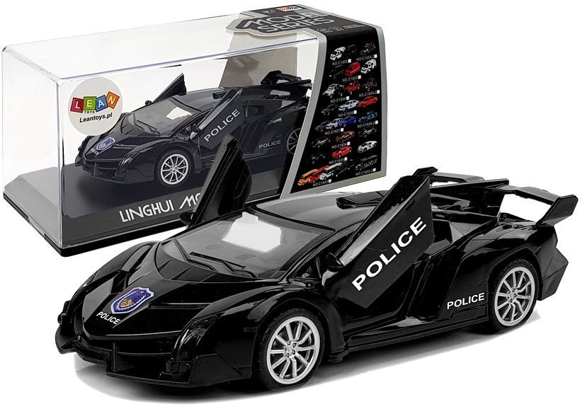 Sports Car with Tension and Sound Police Black