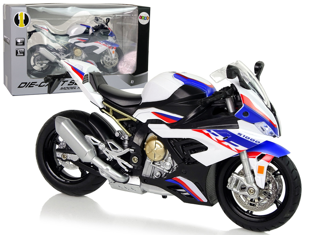 Motorbike Model BMW S1000RR White Sounds Lights