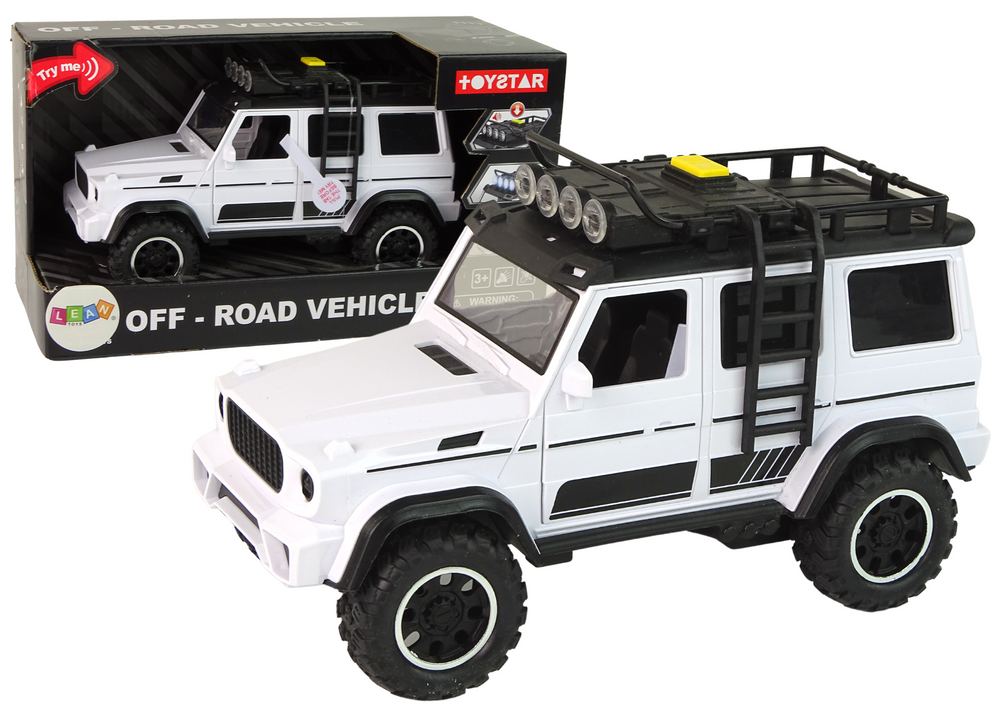 Car Car Off-Road White Sound Lights Vehicle 1:14