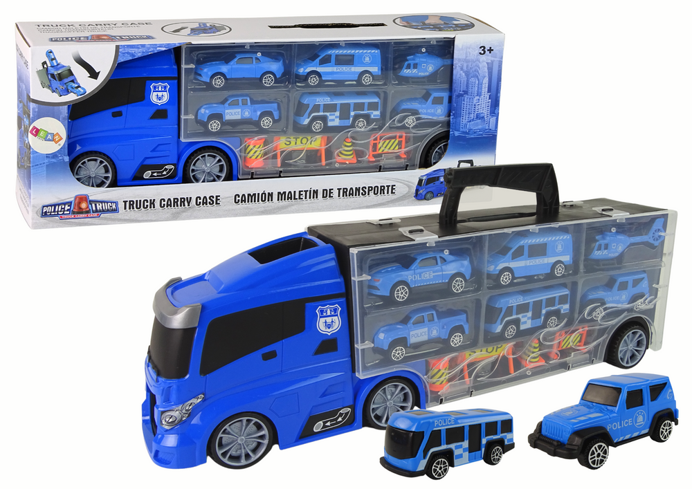 Police Truck Tow Truck Cars Blue Set