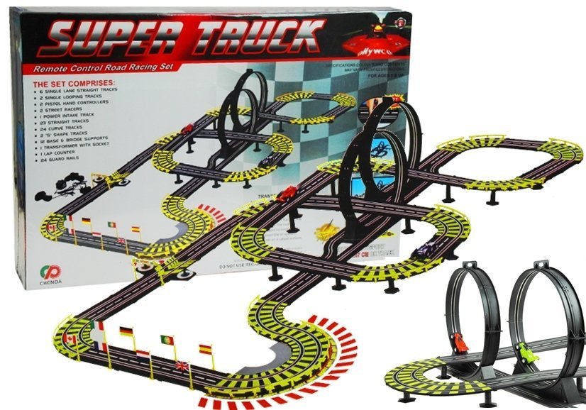 Wonderful Two-lane Racing Track 1157cm Length