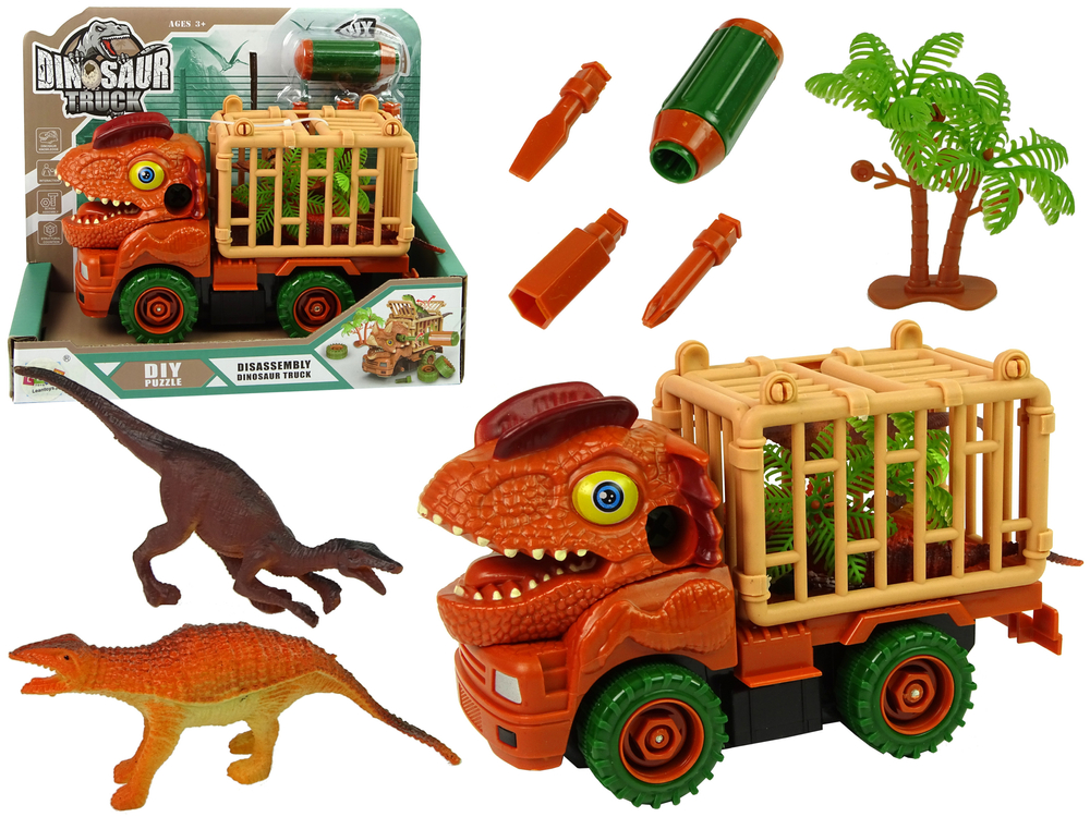 Dinosaur Truck Transporter for Disassembly Orange Accessories