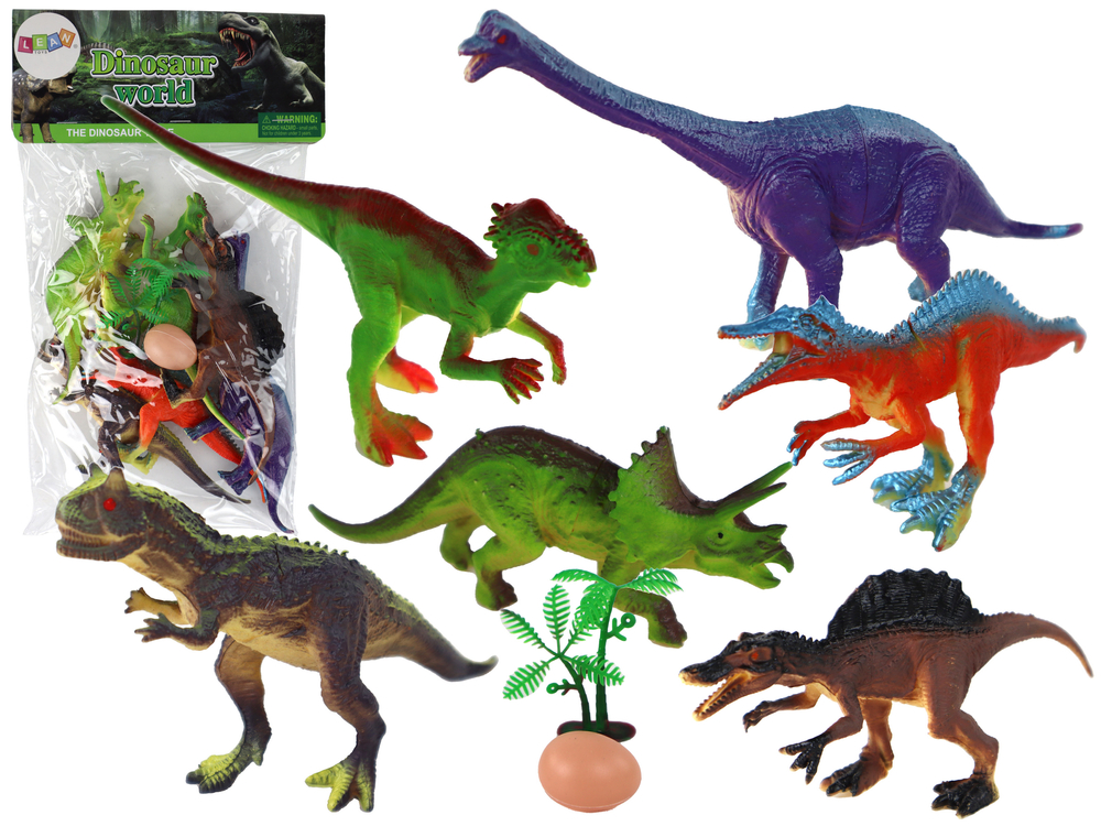 Set of 6 Dinosaur Figures and Accessories