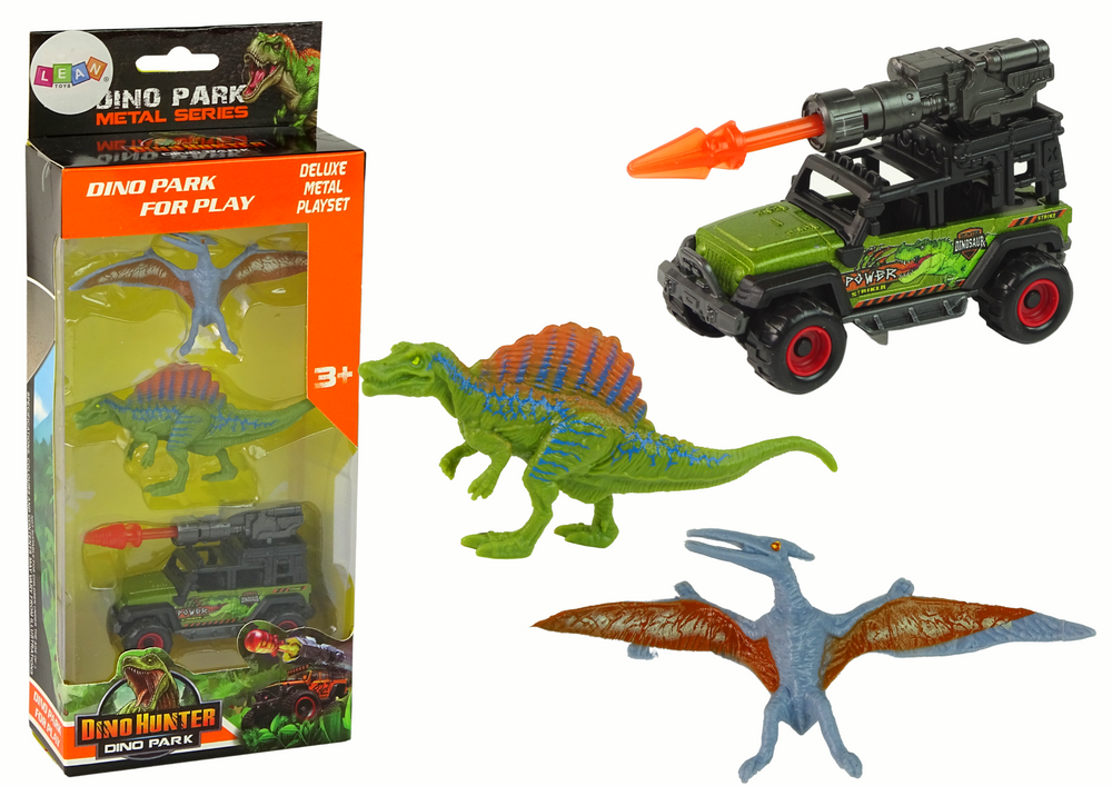 Dinosaurs Figures Car With Rocket Set