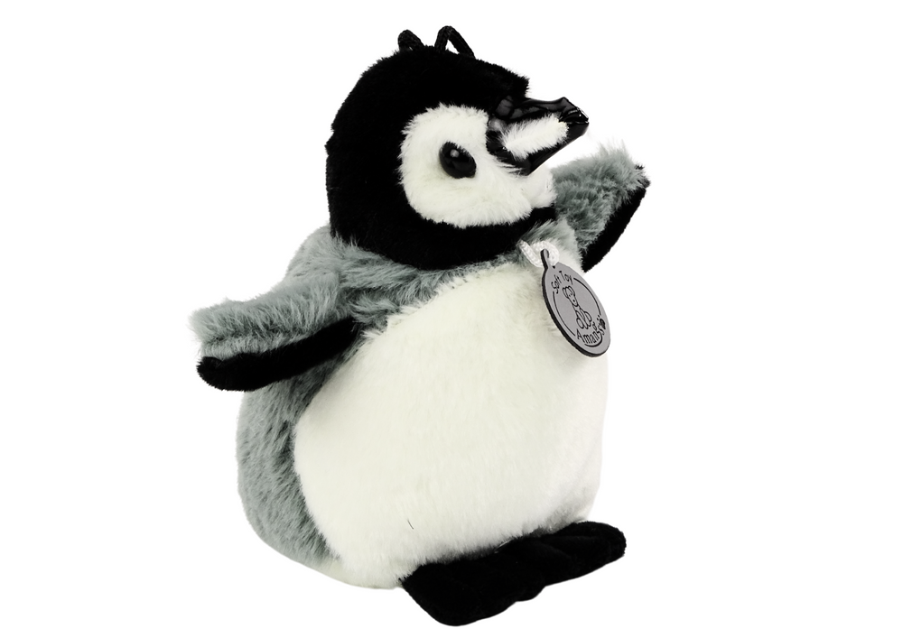 Penguin Mascot Pendant 16 cm Plush Gray Cuddly Toy