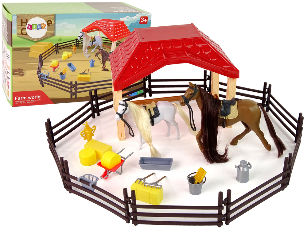 Set Farm Stable Figures Combing Horse Accessories