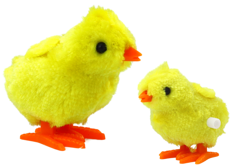 Jumping Wind-Up Chicken Plush Yellow