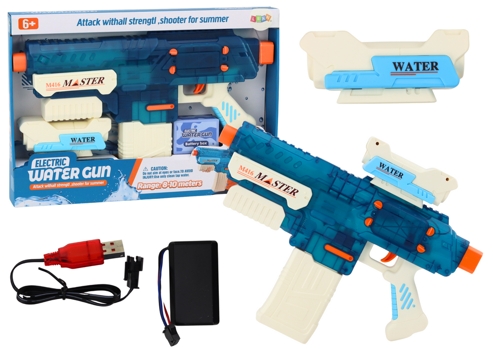 Rifle Rechargeable Water Gun M416 500ml Range 8-10m