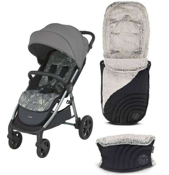 Espiro Wave 2024 307 Gray Shadows + Kiddy guļammaiss ar muftu Pastaigu rati