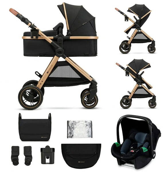 Kinderkraft Esme Wózek Głęboko-Spacerowy 3w1 Pure Black
