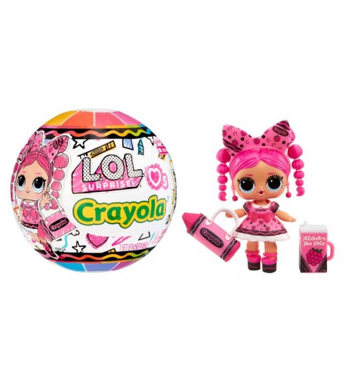 L.O.L. Lelle Crayola 10 cm dažādas (bumbā) 505259