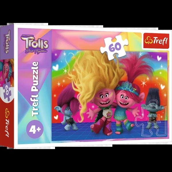 Trefl Puzzle 60 el. Przyjacielskie Trolle