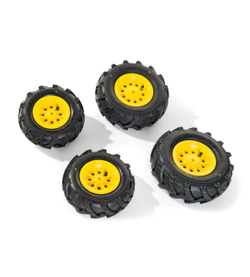 Riteņi ar gumijas piepūšamam riepam traktoriem Rolly Toys rollyTrac Air Tyres 4 gab. 409860